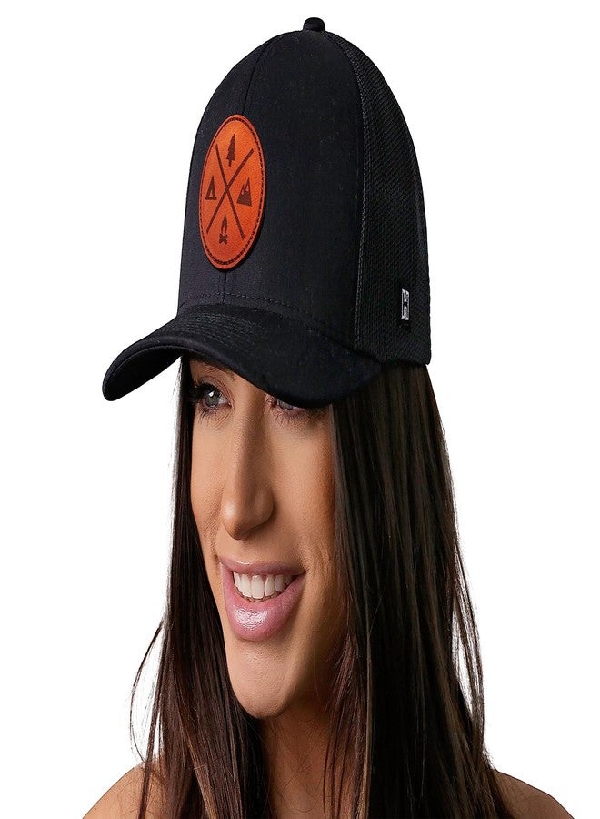 HAKA Outdoor Black Trucker Hat - Mesh Snapback Cap for Men, Women & Golf, Outdoors Baseball Dad Hat - Image 4